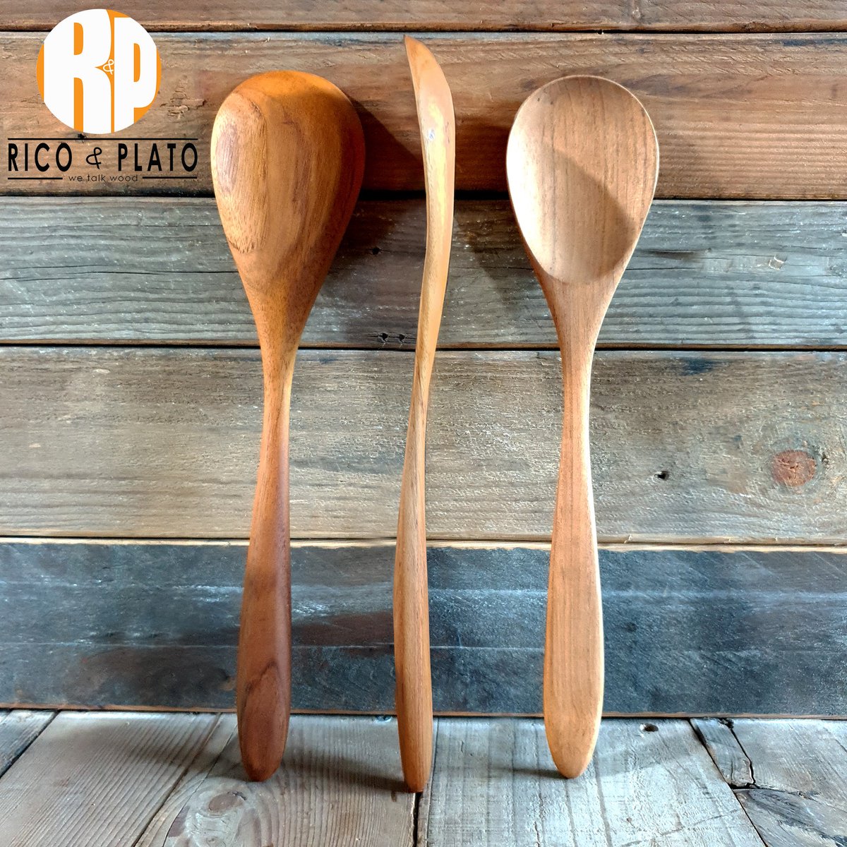 Spoon Reference Front View Rico & Plato Ziggy Teak Wood Spoon | J.L. Hufford