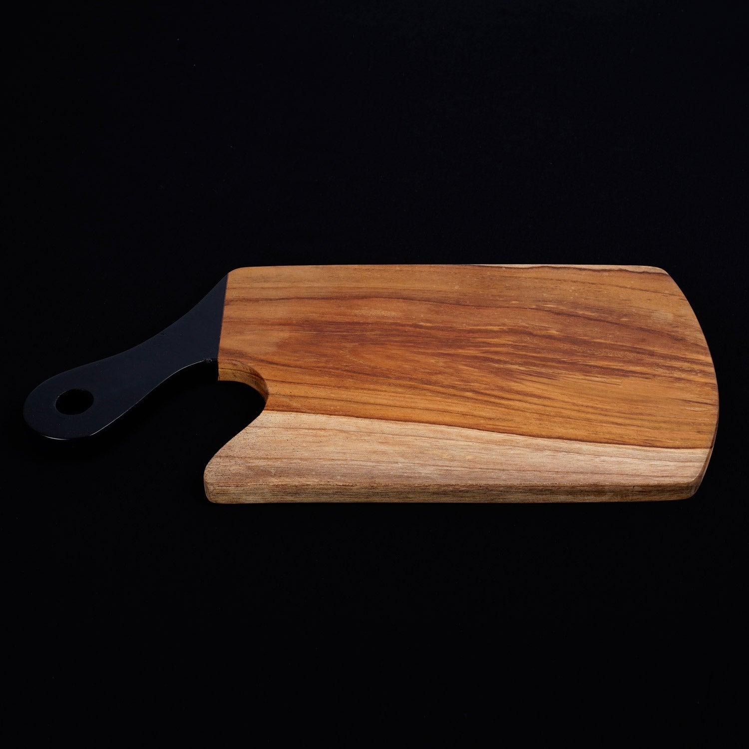 Rico & Plato Pepper Teak Cutting Board/Serving Pepper with Black Handle - Thumbnail 3
