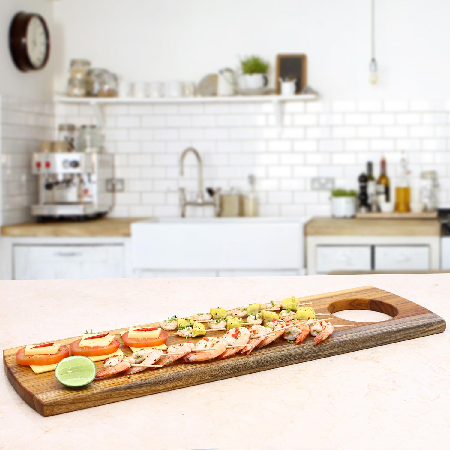 Rico & Plato Brie Teak Serving Board - Thumbnail 5