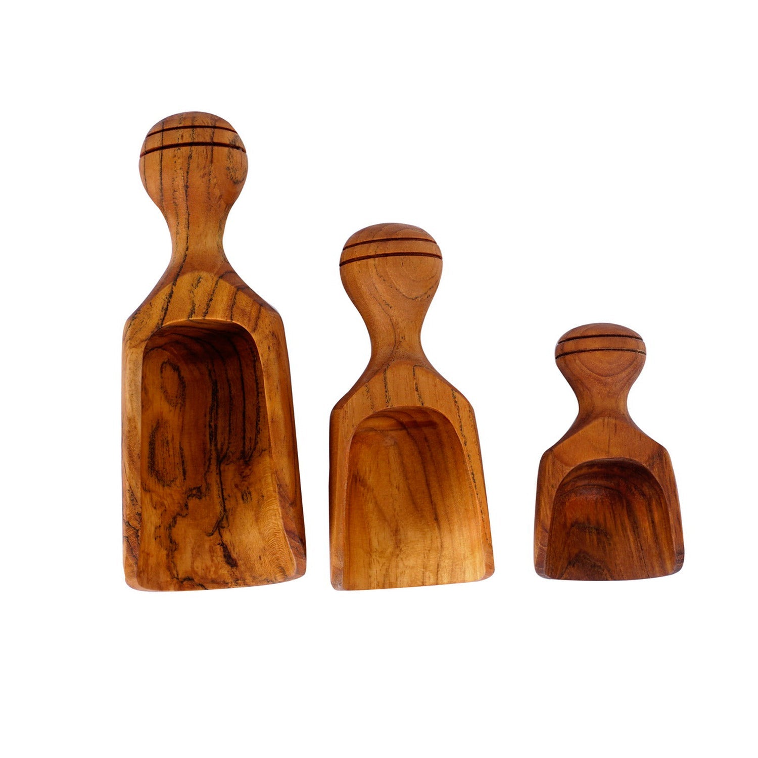 Rico & Plato Teak Lentil Scoop (Set of 3) - Thumbnail 4