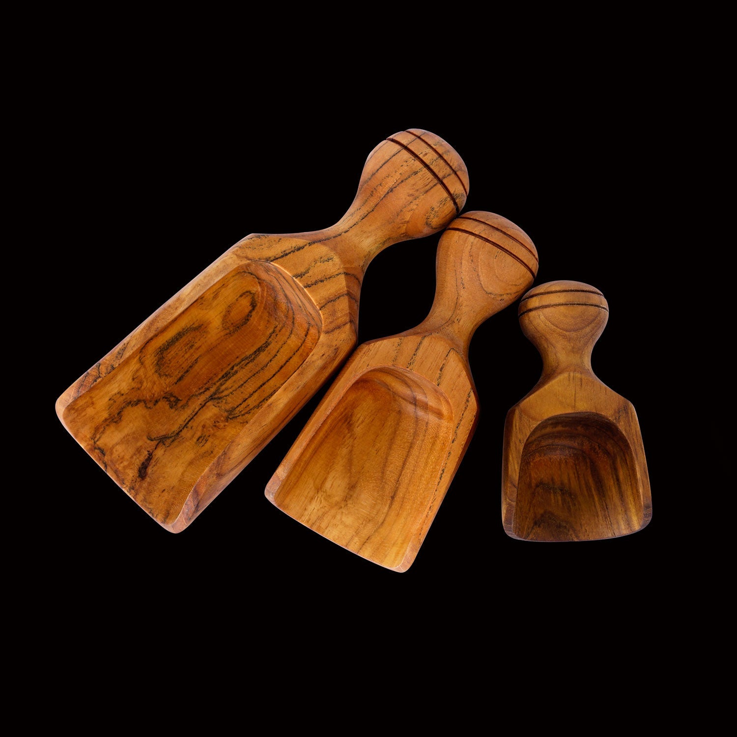 Rico & Plato Teak Lentil Scoop (Set of 3) - Thumbnail 2