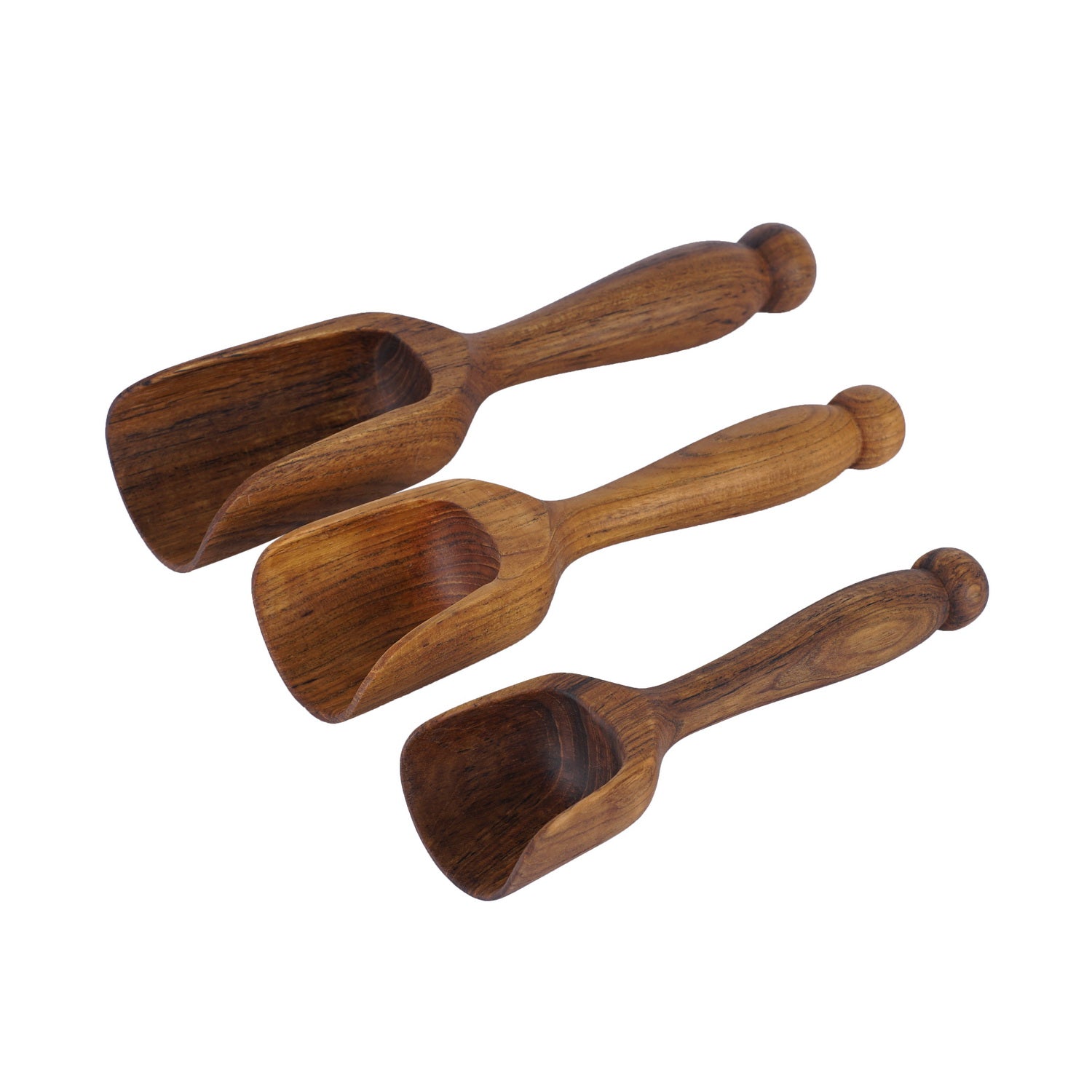 Rico & Plato Teak Lentil Scoop with Long Handle Set - Thumbnail 2