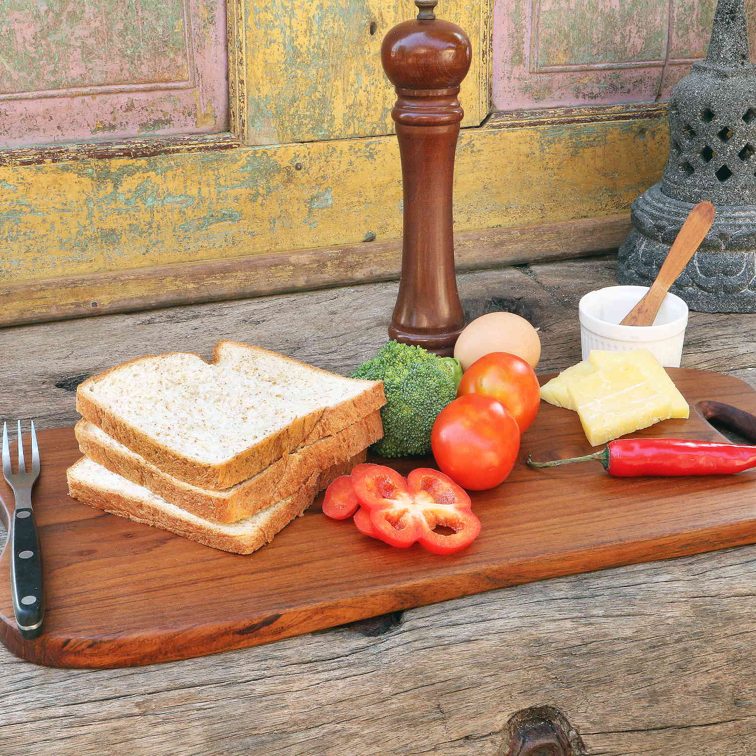 Rico & Plato Wave Teak Cutting/Serving Platter - Thumbnail 5