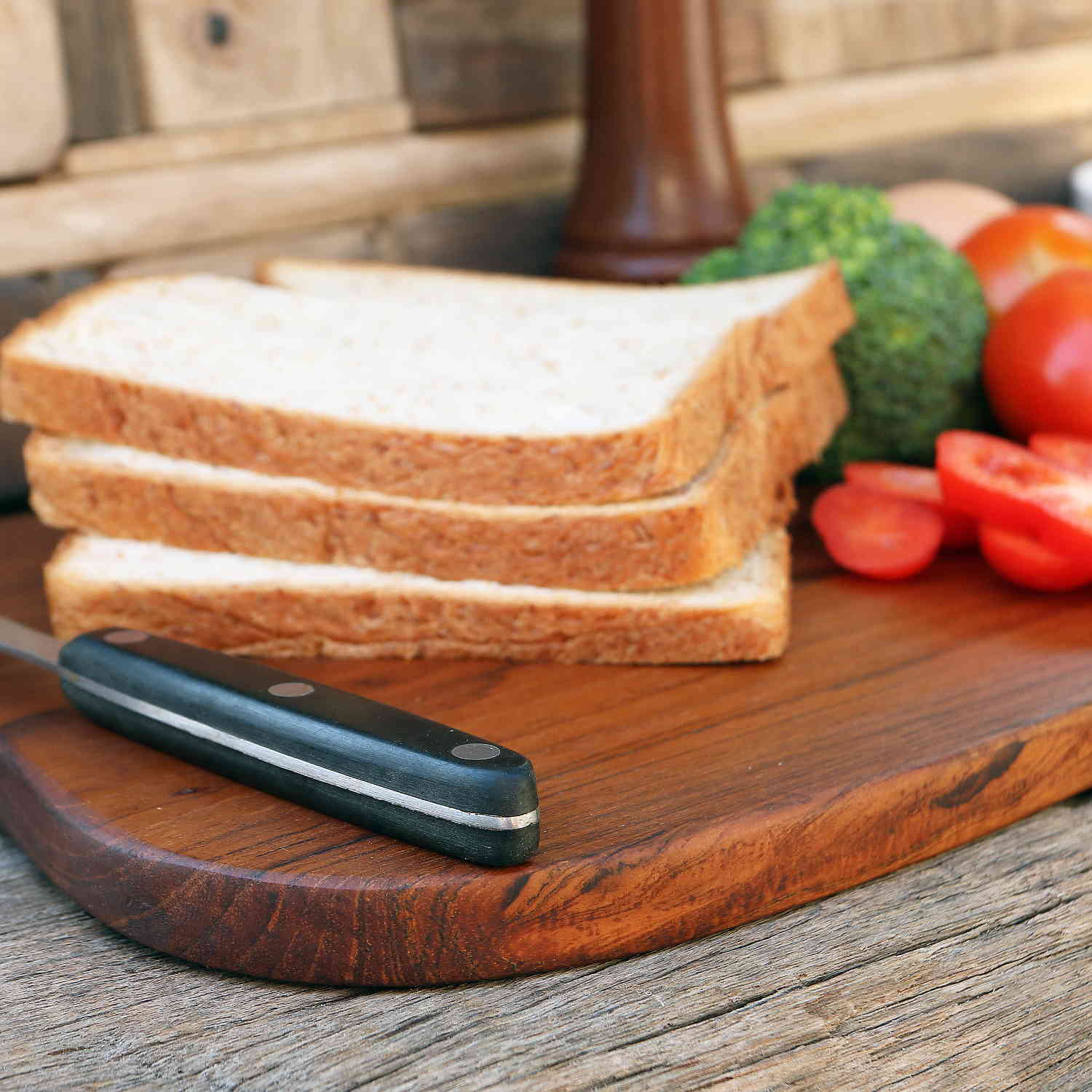 Rico & Plato Wave Teak Cutting/Serving Platter - Thumbnail 4