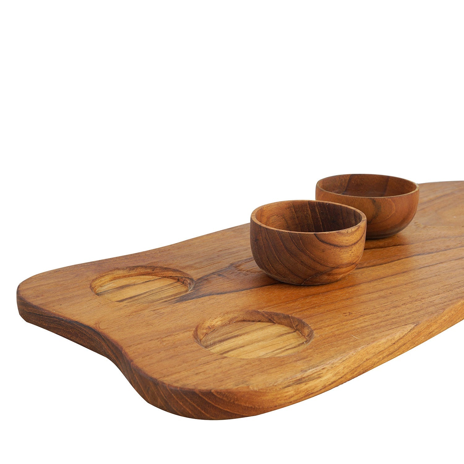 Rico & Plato Wave Teak Cutting/Serving Platter