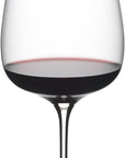 Wine glass filled with red wine on a white background