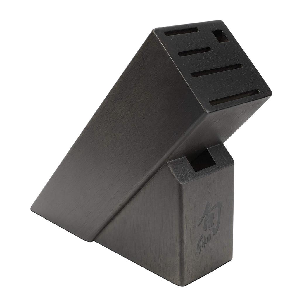 Shun Bamboo Slimline Block: 6-Slot / Dark Stain