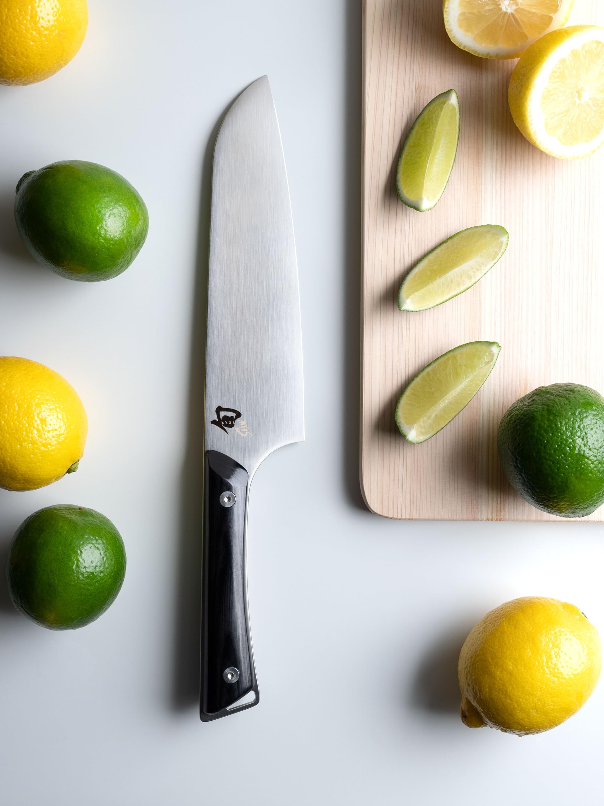 Shun Kazahana Santoku Knife 7", Ebony Handle - Thumbnail 4