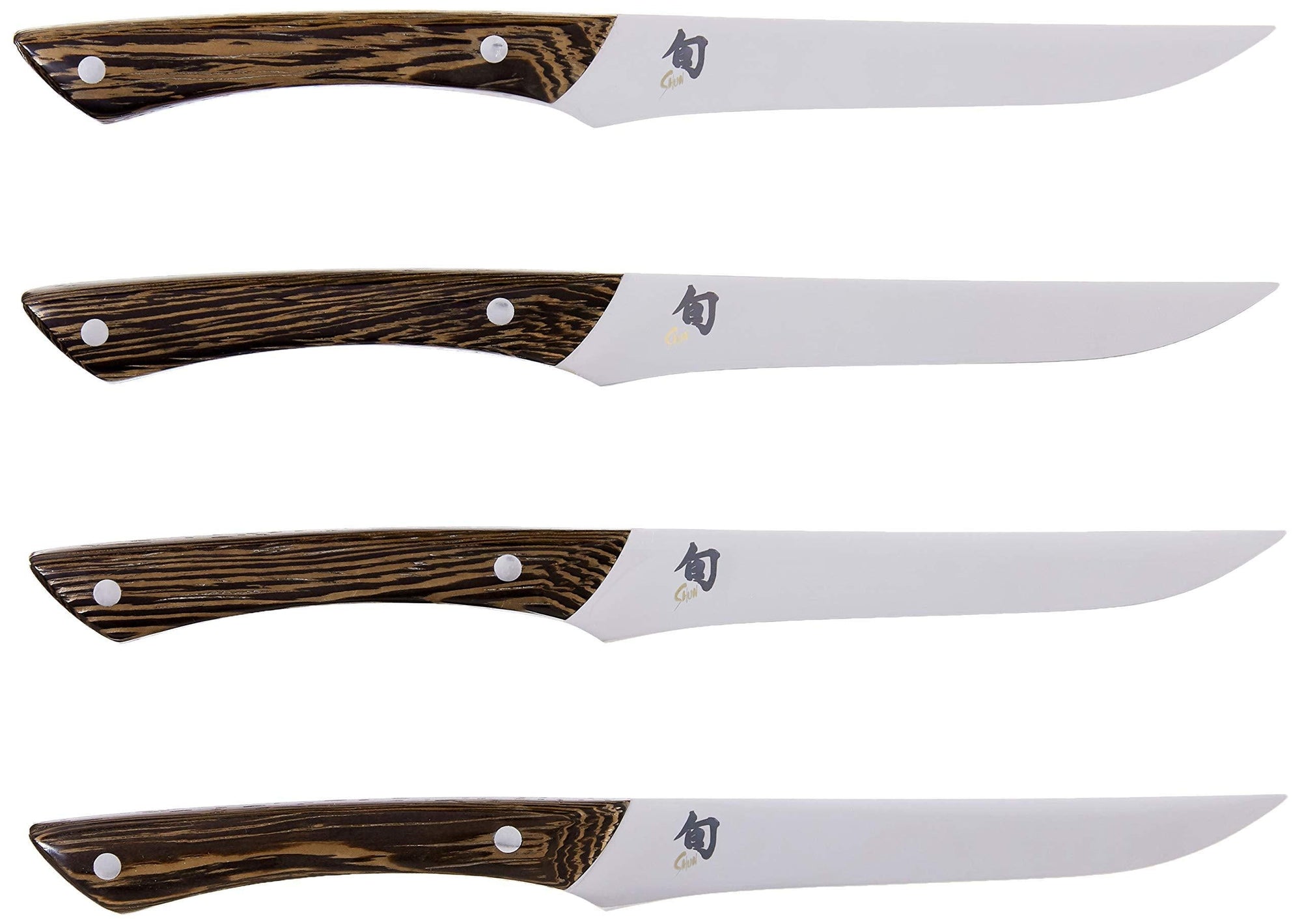 Shun Shun Shima Natural 4pc. Steak Knife Set: Four, 5″ steak knives in a boxed set. - J. L. Hufford