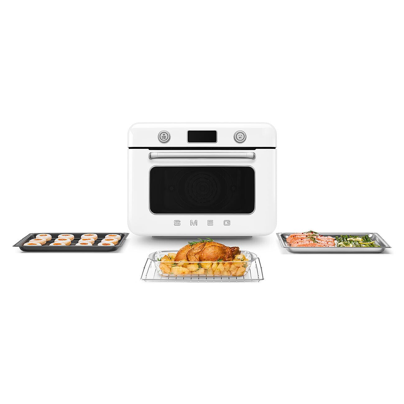 SMEG 50&#39;s Retro Line Countertop Air Fry Oven with Steam - Made in Italy