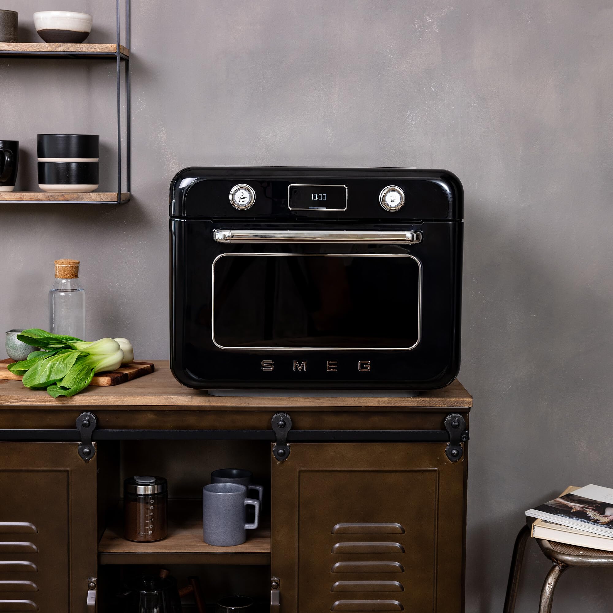SMEG 50&#39;s Retro Line Countertop Air Fry Oven with Steam - Made in Italy