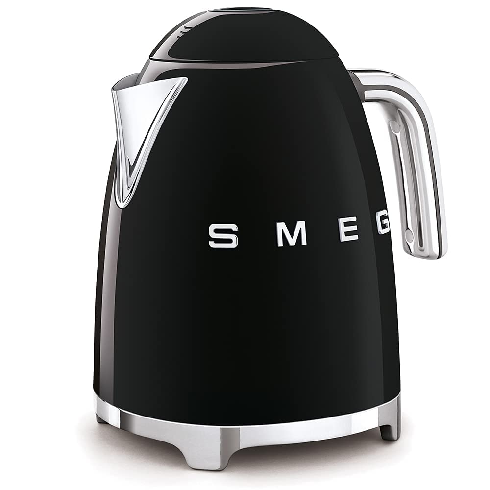 SMEG 50's Retro Line Electric Kettle, 7 Cup (Black) - Open Box