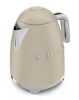 Matte beige kettle with SMEG logo on a white background