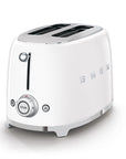 White toaster with brand logo on a white background