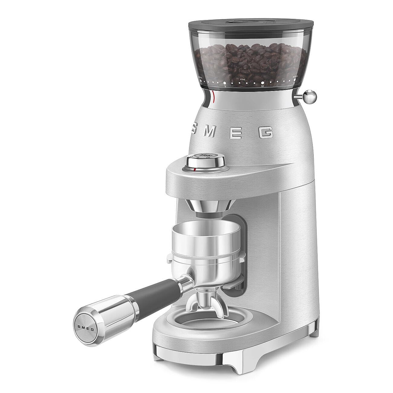 SMEG 50's Retro Style Electric Espresso Coffee Grinder, Stainless Steel - Thumbnail 5