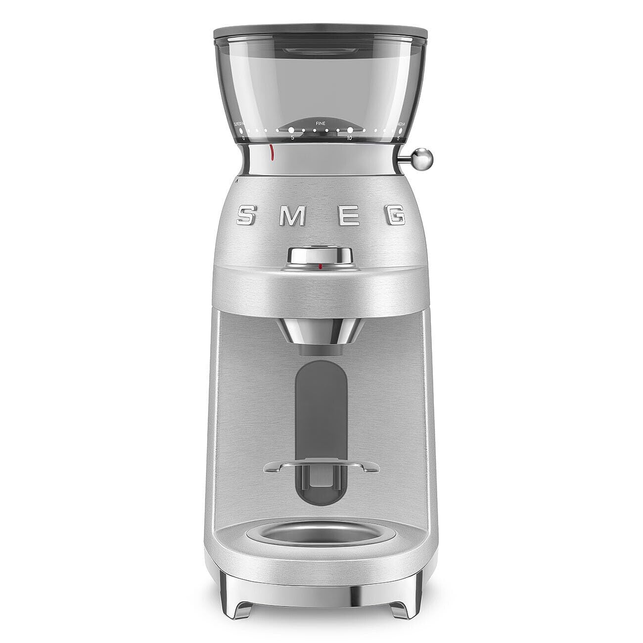 SMEG 50's Retro Style Electric Espresso Coffee Grinder, Stainless Steel - Thumbnail 2