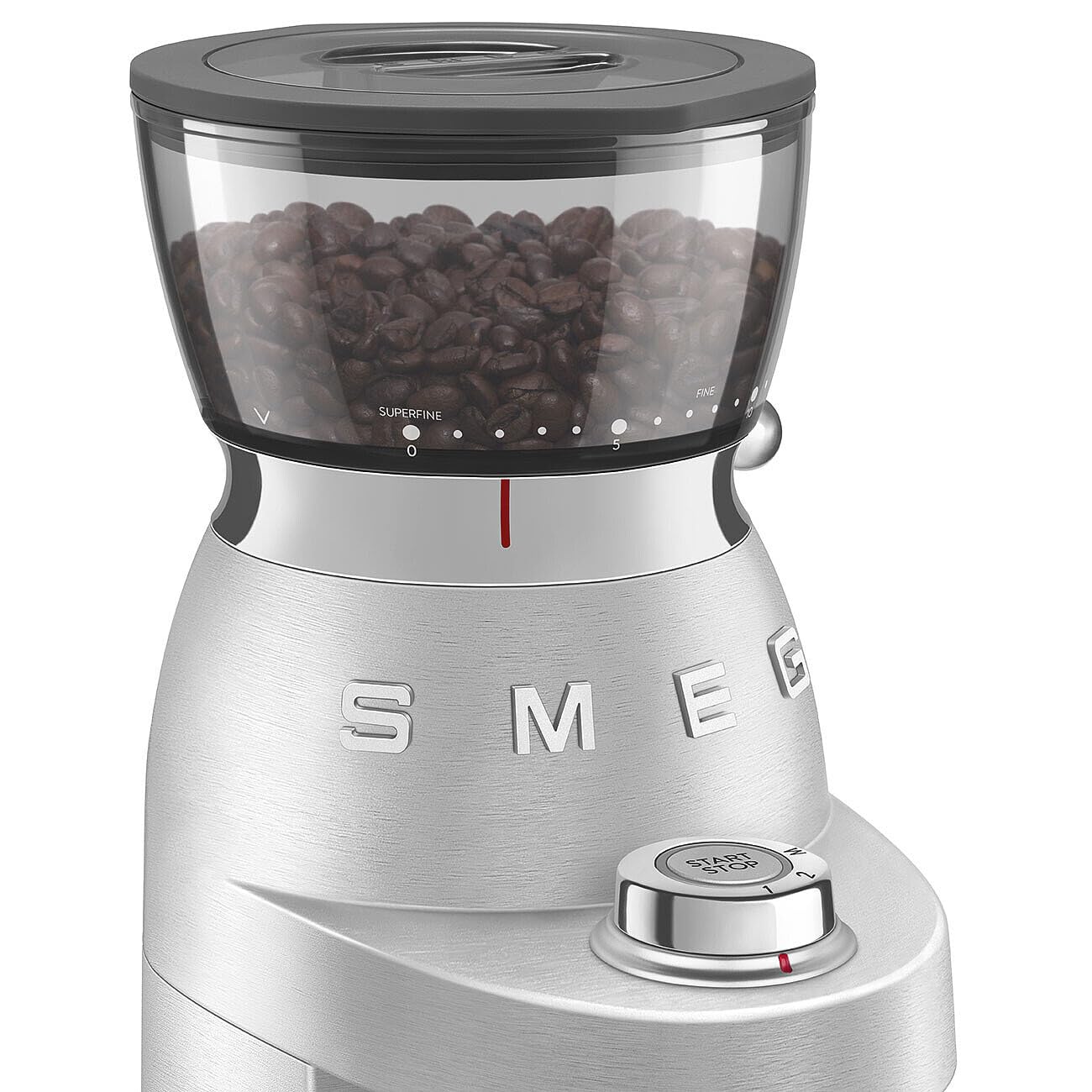 SMEG 50's Retro Style Electric Espresso Coffee Grinder, Stainless Steel - Thumbnail 4