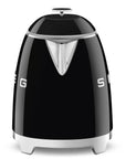 SMEG 50's Retro Style Electric Mini Kettle, 3 Cup (Black) - Open Box