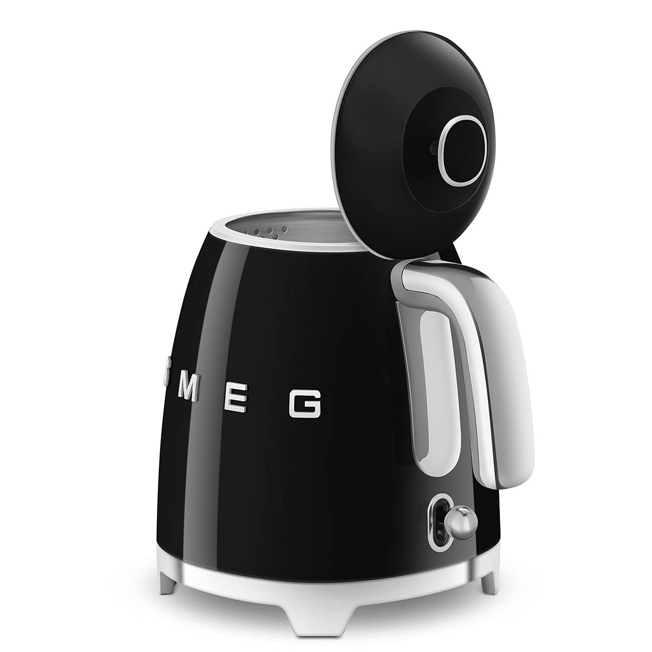 SMEG 50's Retro Style Electric Mini Kettle, 3 Cup (Black) - Open Box