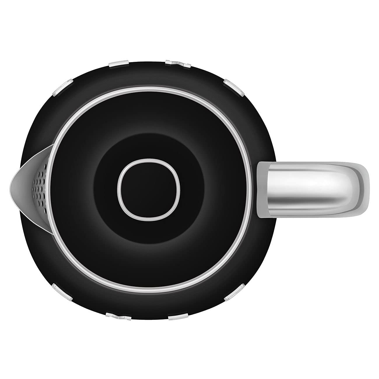 SMEG 50's Retro Style Electric Mini Kettle, 3 Cup (Black) - Open Box