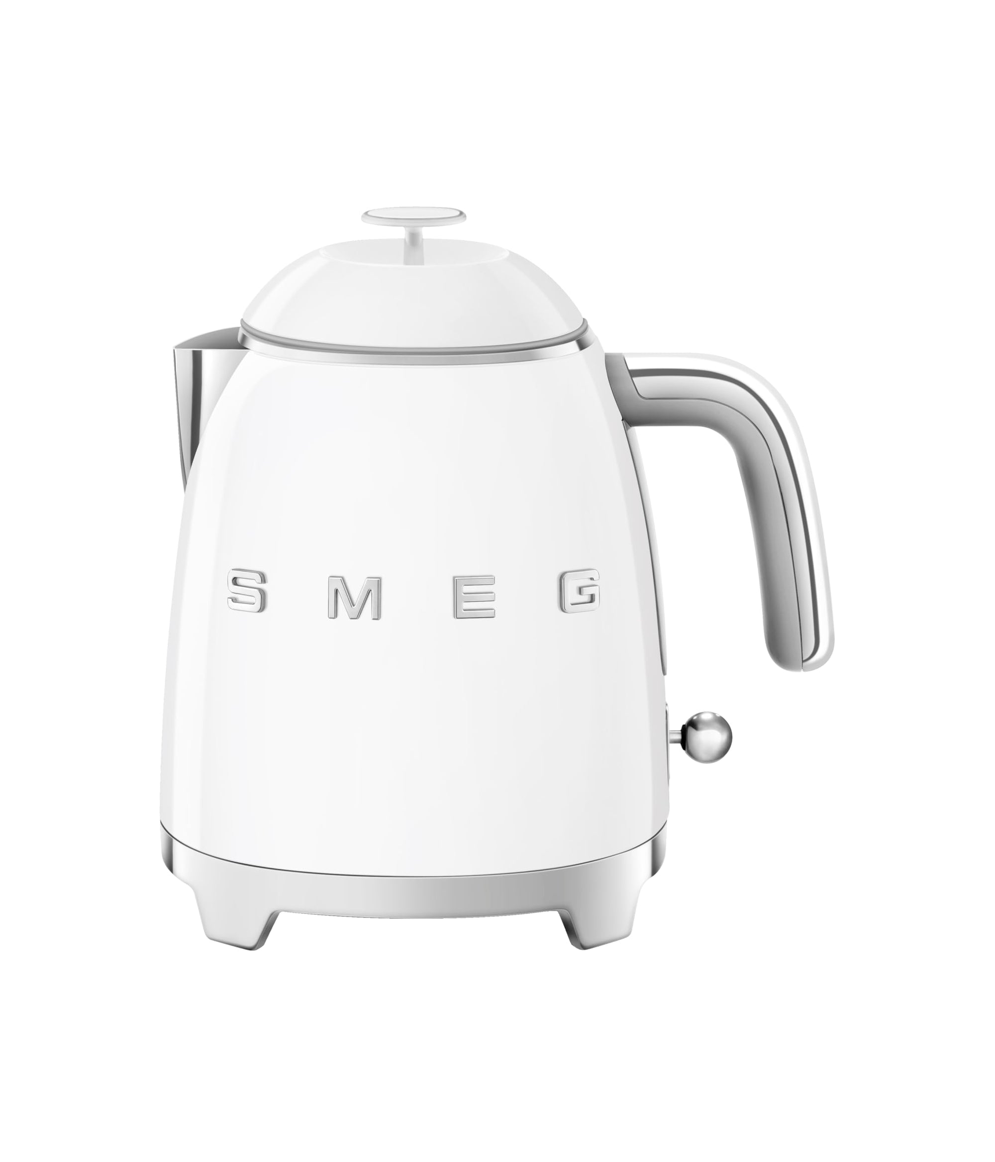 White SMEG kettle on a white background