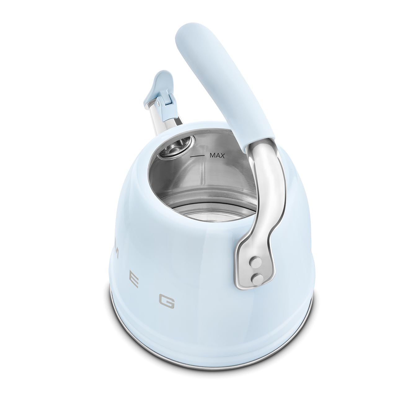 SMEG 50's Retro Style Stovetop Whistling Kettle, 2.4 qt.(Pastel Blue) - Open Box