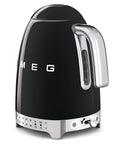 SMEG 50's Retro Variable Temperature Kettle, 7 Cup (Black) - Open Box
