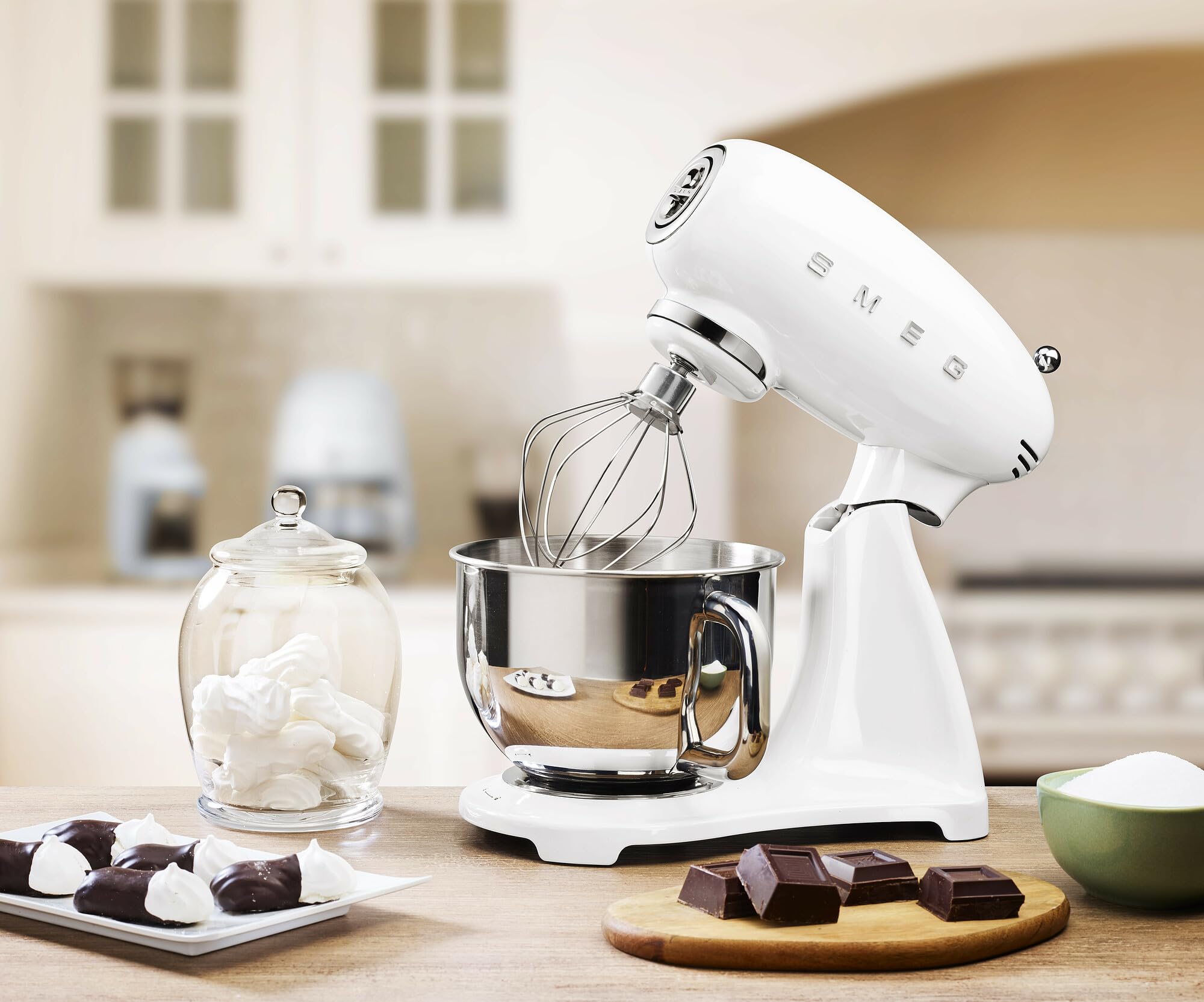 SMEG 50s Retro Line Full Color Stand Mixer 5 qt (White) - Open Box
