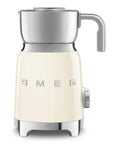 Front view of cream Smeg 50s retro line milk frother displayed on a white background