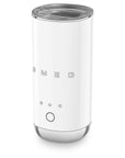 White SMEG milk frother with lid displayed on a white background