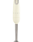 Cream-colored hand blender on a white background