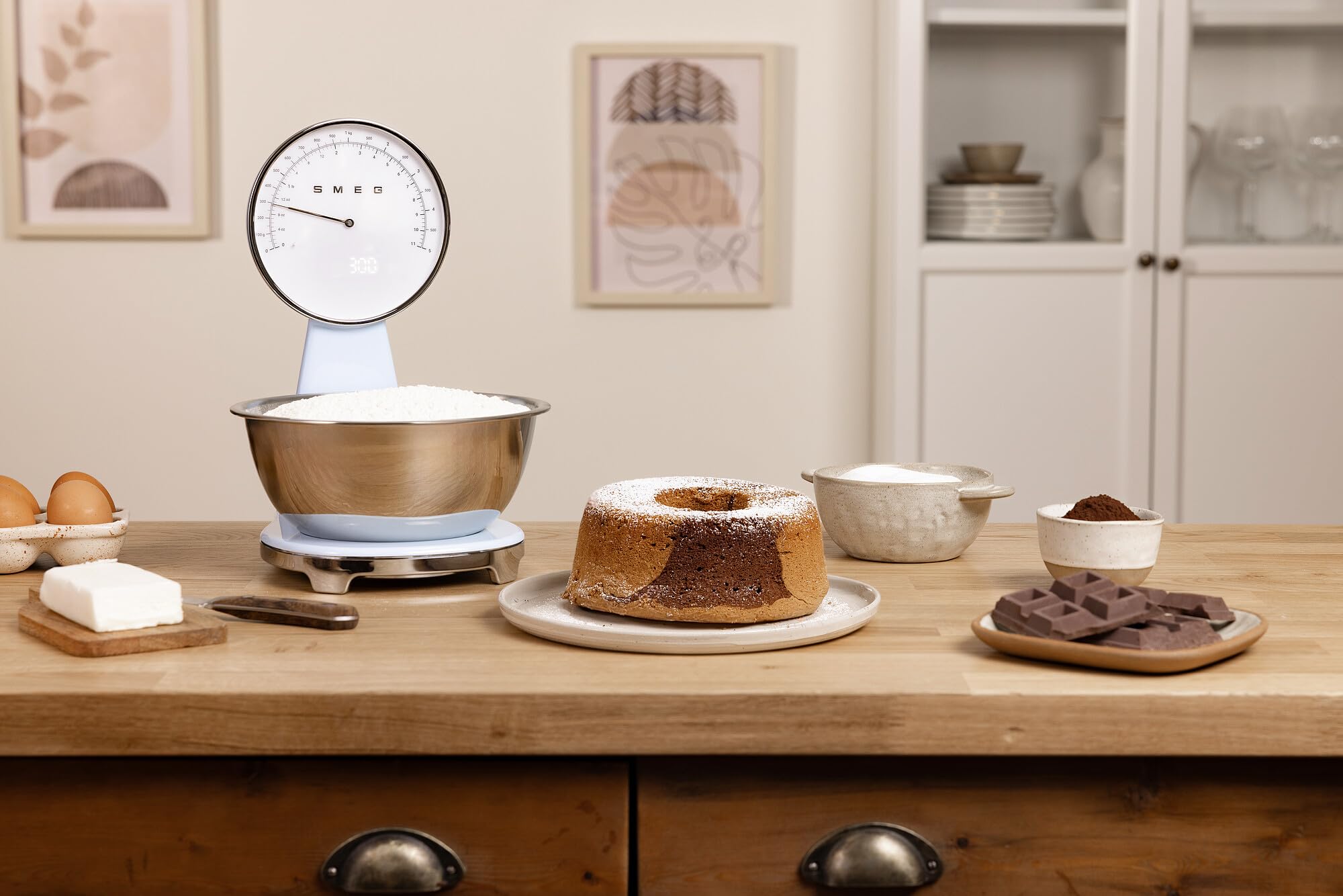 SMEG Retro-Style Analog &amp; Digital Kitchen Scale