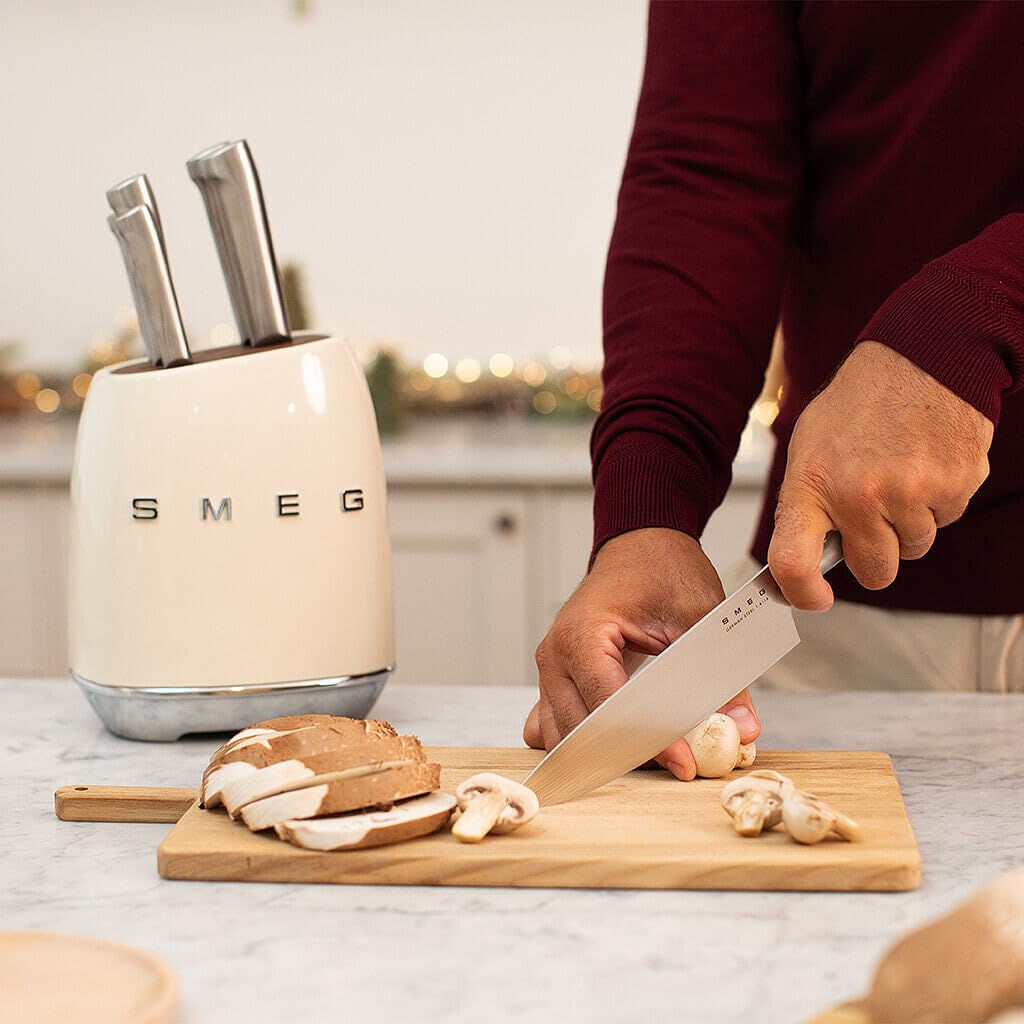 SMEG Stainless Steel Knife Block Set