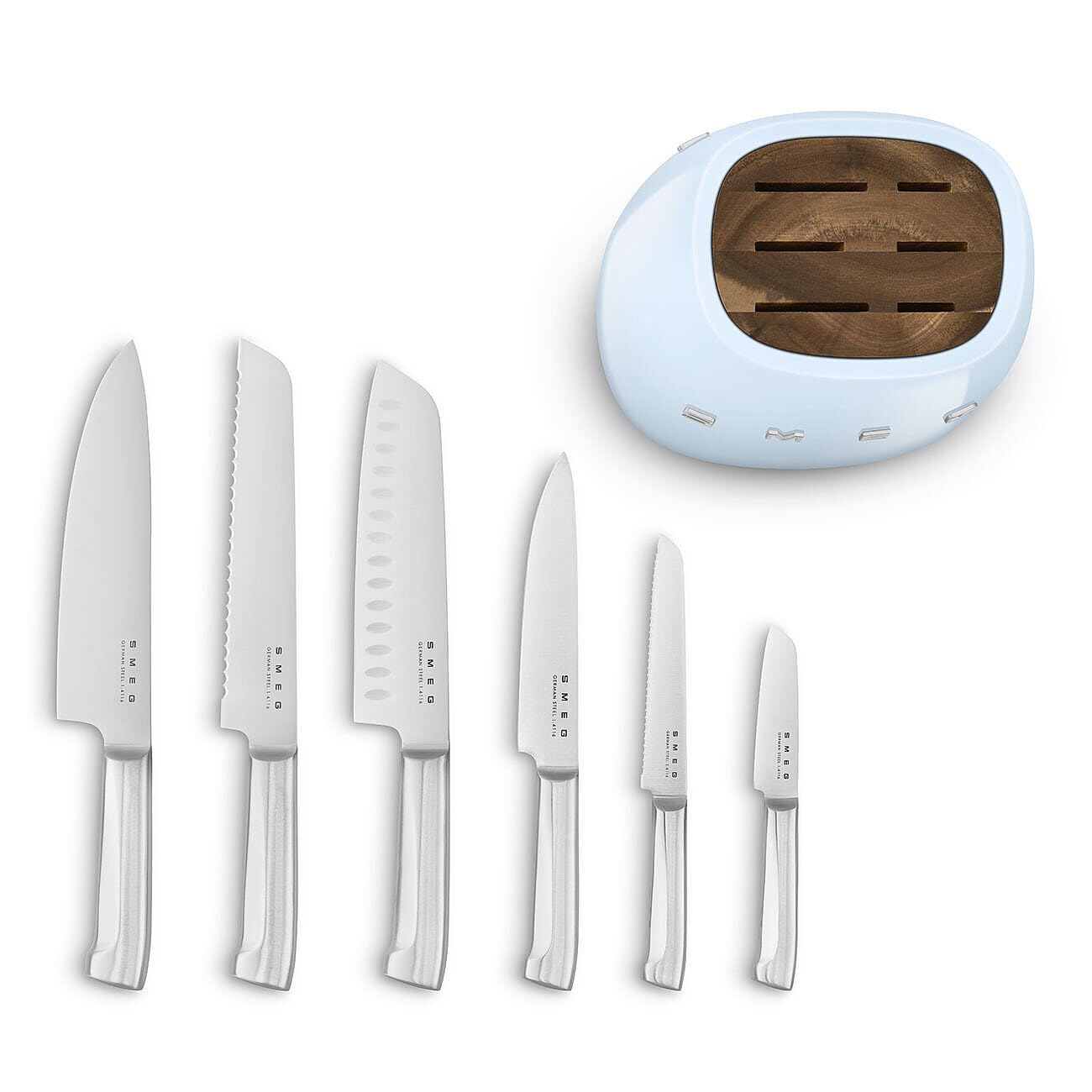 SMEG Stainless Steel Knife Block Set
