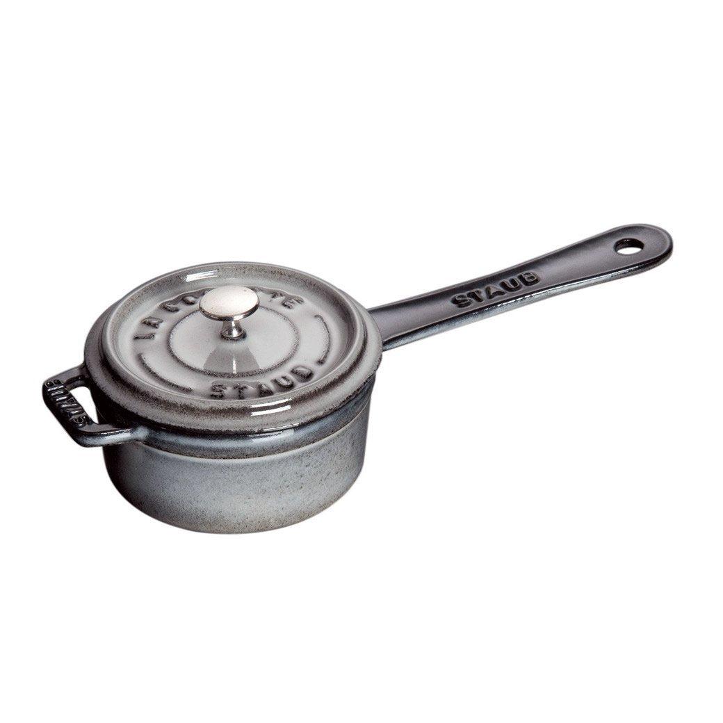 Staub Cast Iron 0.25-qt Mini Saucepan - Graphite Grey - Thumbnail 3