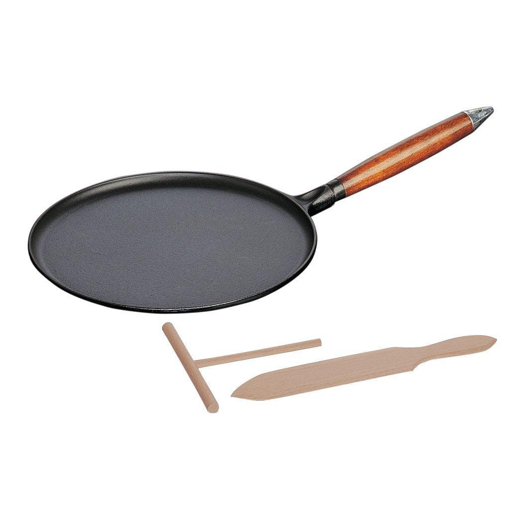 Staub Enameled Cast Iron Crêpe Pan with Spreader & Spatula - Thumbnail 3