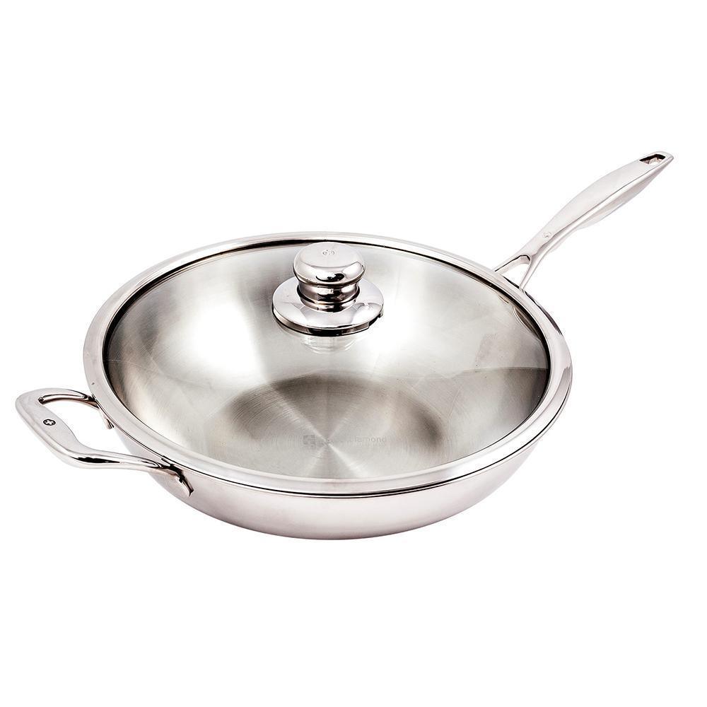 Swiss Diamond Premium Clad Wok w/Lid - 7.9 Qt. - Discover Gourmet