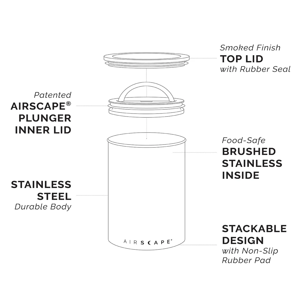 Diagram of a canister with labeled components on a white background