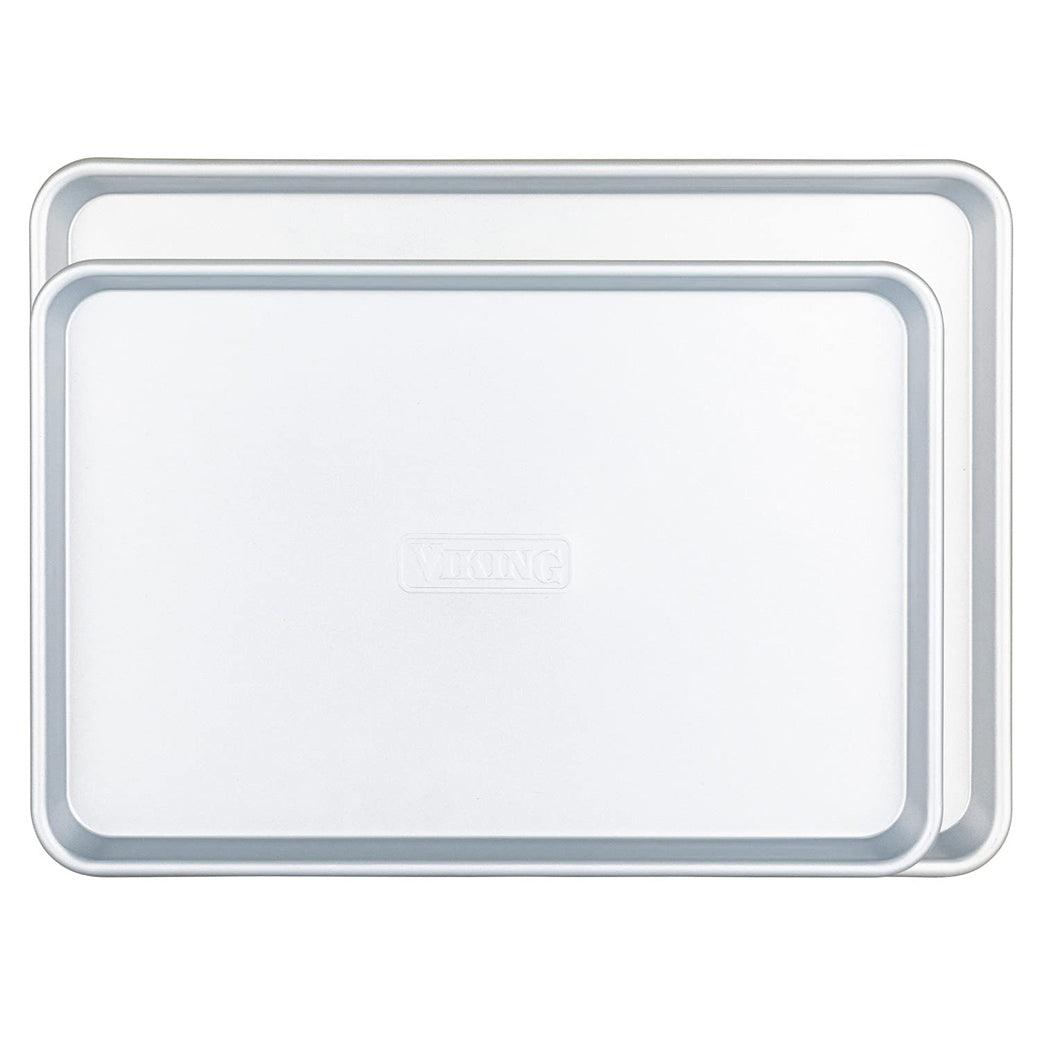 Viking Culinary 2 Piece Nonstick Baking Sheet Set, Silver, 15" & 18" - Discover Gourmet