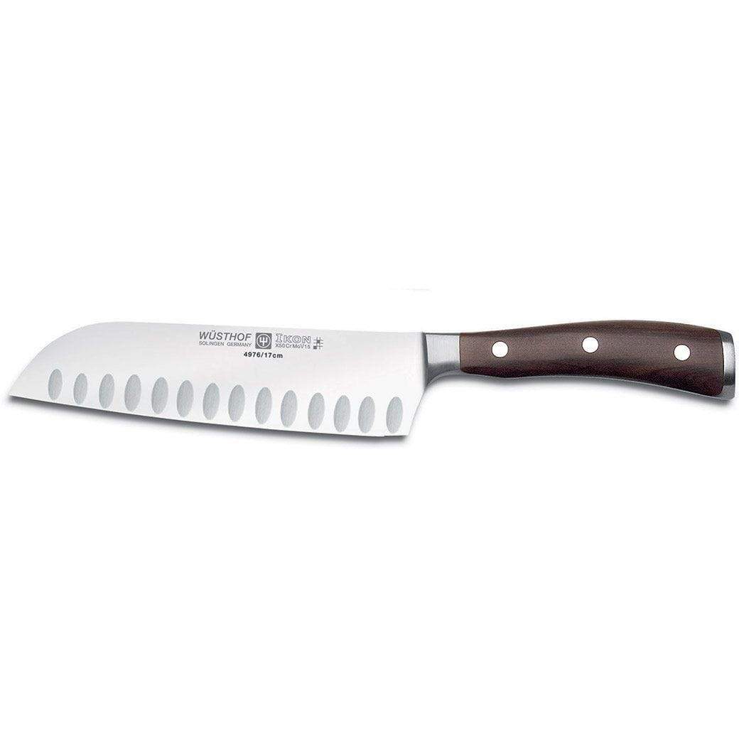 Wusthof Ikon Blackwood Hollow Edge Santoku - Thumbnail 2