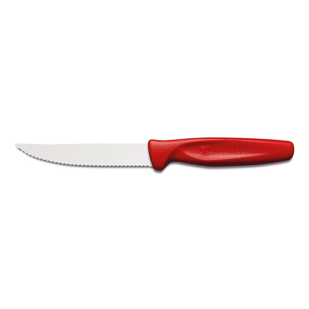 Wusthof Steak Knives &amp; Sets Red Wusthof Zest 4&quot; Serrated Steak Knife JL-Hufford