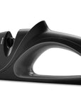 Black Wüsthof knife sharpener on a white background