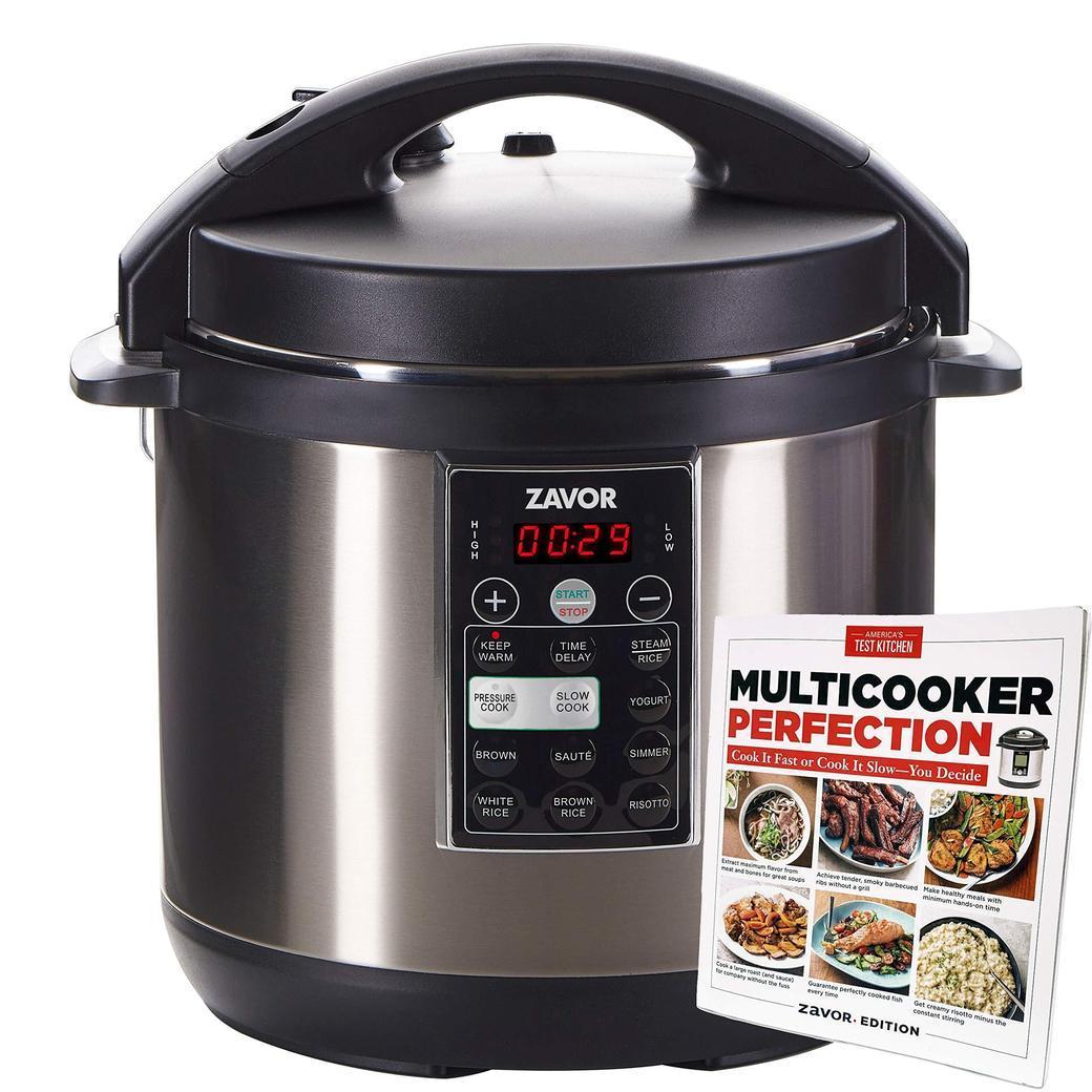 Zavor LUX Quart Multi-cooker with America's Test Kitchen Multicooker Perfection Cookbook, Stainless Steel - Thumbnail 3