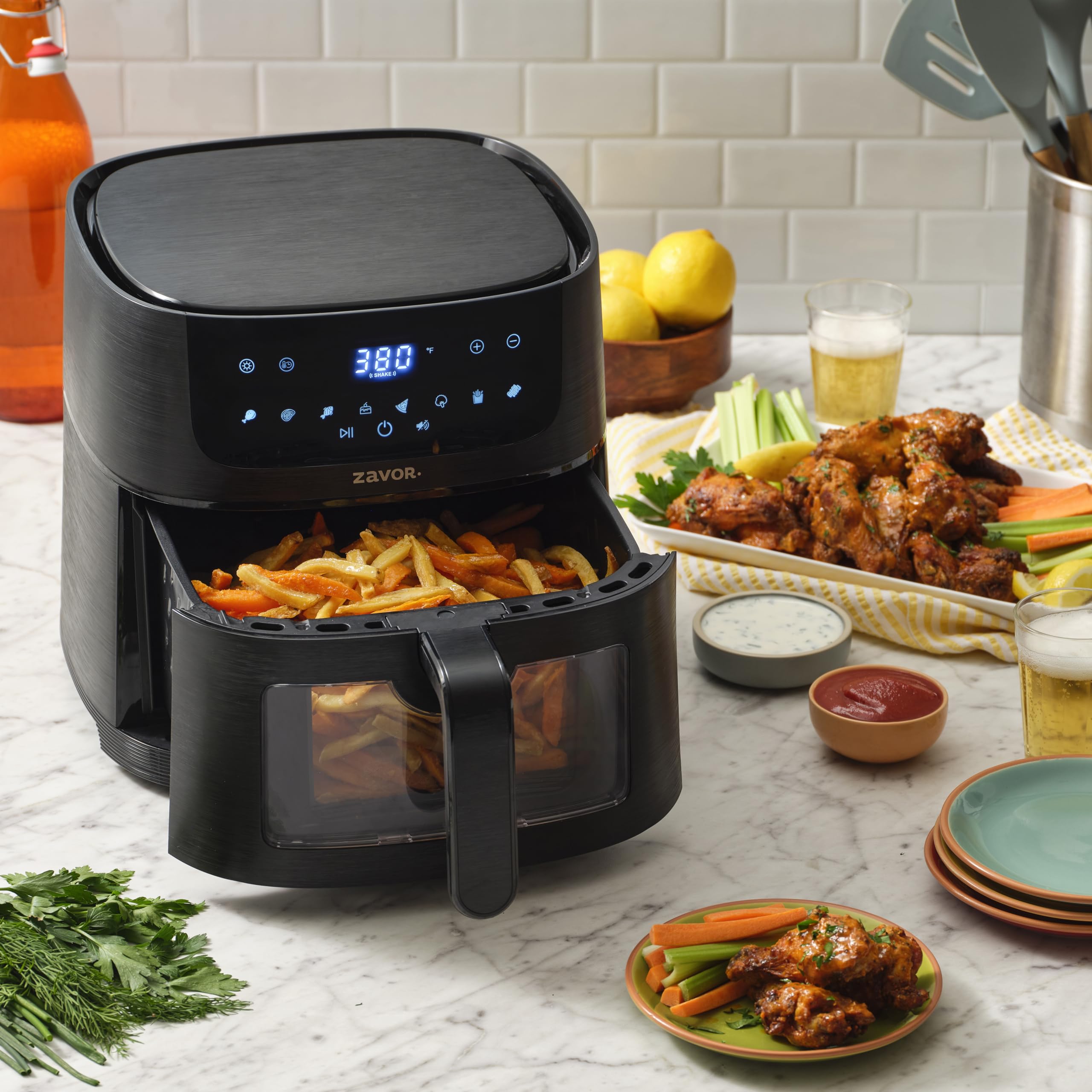 Zavor Sizzle Air Fryer Oven (6.3 Quart, Black) - Thumbnail 5