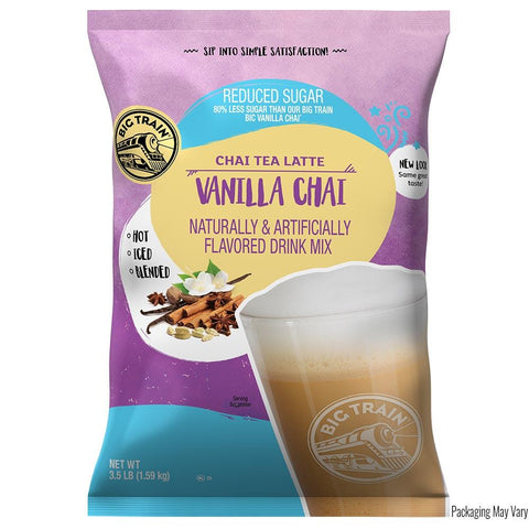 Big Train Chai Tea Latte Mix, 3.5 lb Bag - Reduced Sugar Vanilla Chai