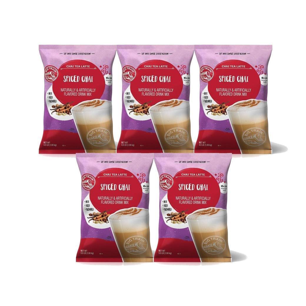 Big Train Chai Tea Latte Mix - 3.5 lb bags - Case of 5 - Single Flavor