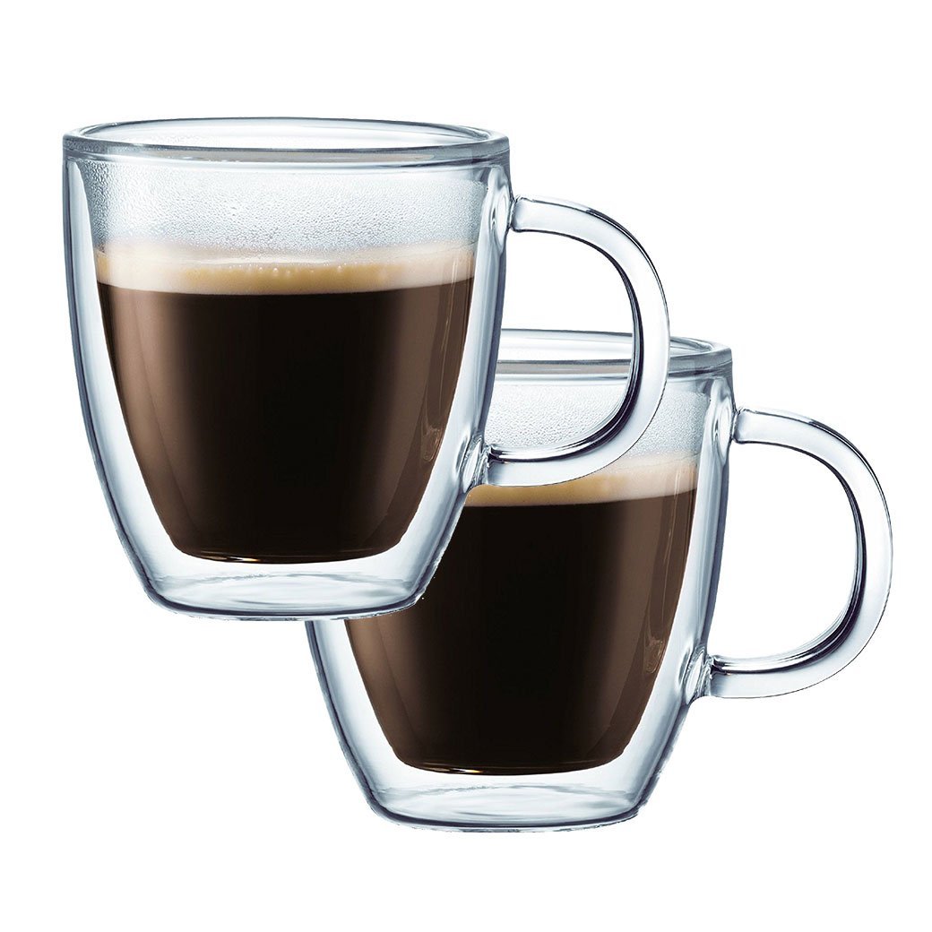 Bodum Bistro Double Wall 5 oz Espresso Glass Mug, Set of 2 - Thumbnail 3