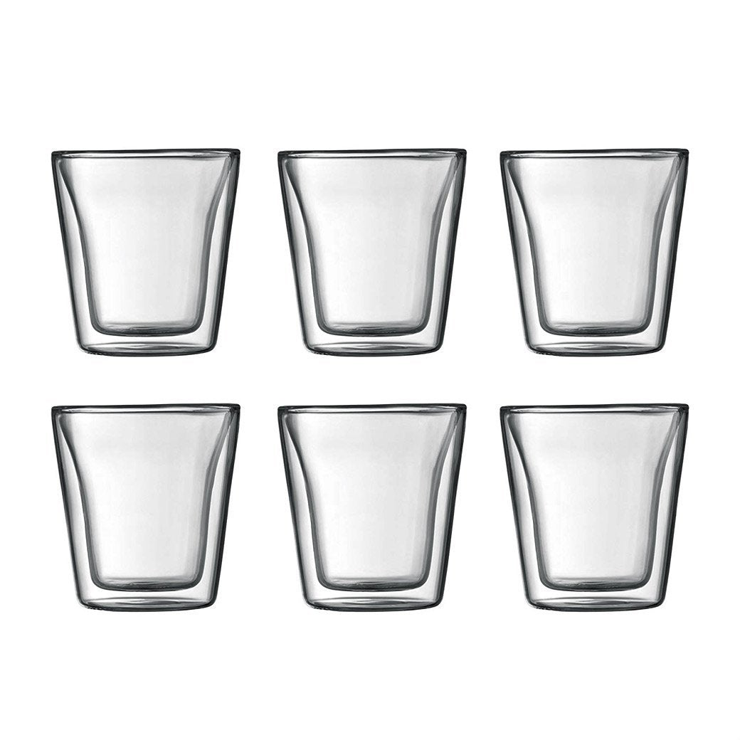 Bodum Double Walled Glassware Bodum Canteen 3 oz Double Wall Glasses, Set of 6 JL-Hufford