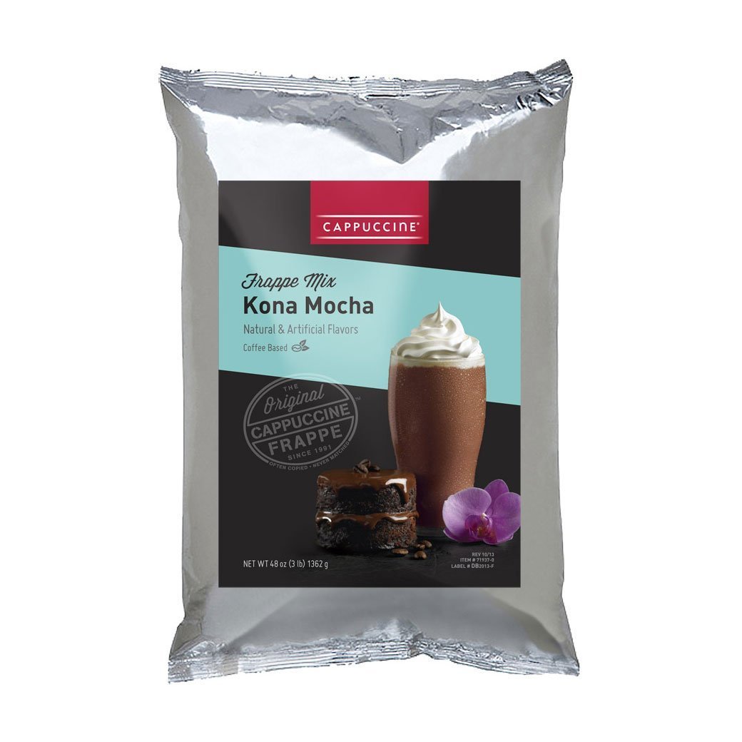 Cappuccine Blended Coffee Frappe Individual Cappuccine Ice Coffee Frappe Mix - Kona Mocha JL-Hufford