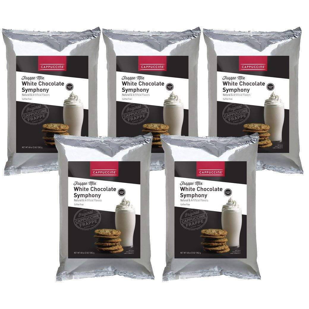 Cappuccine Blended Coffee Frappe White Chocolate Symphony Frappe Cappuccine Case of 5 - Single Flavor JL-Hufford
